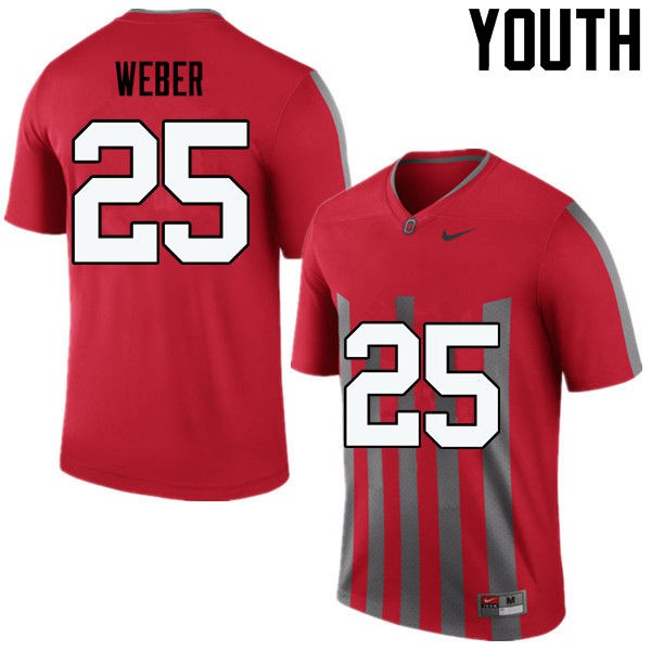 Ohio State Buckeyes #25 Mike Weber Youth High School Jersey Throwback